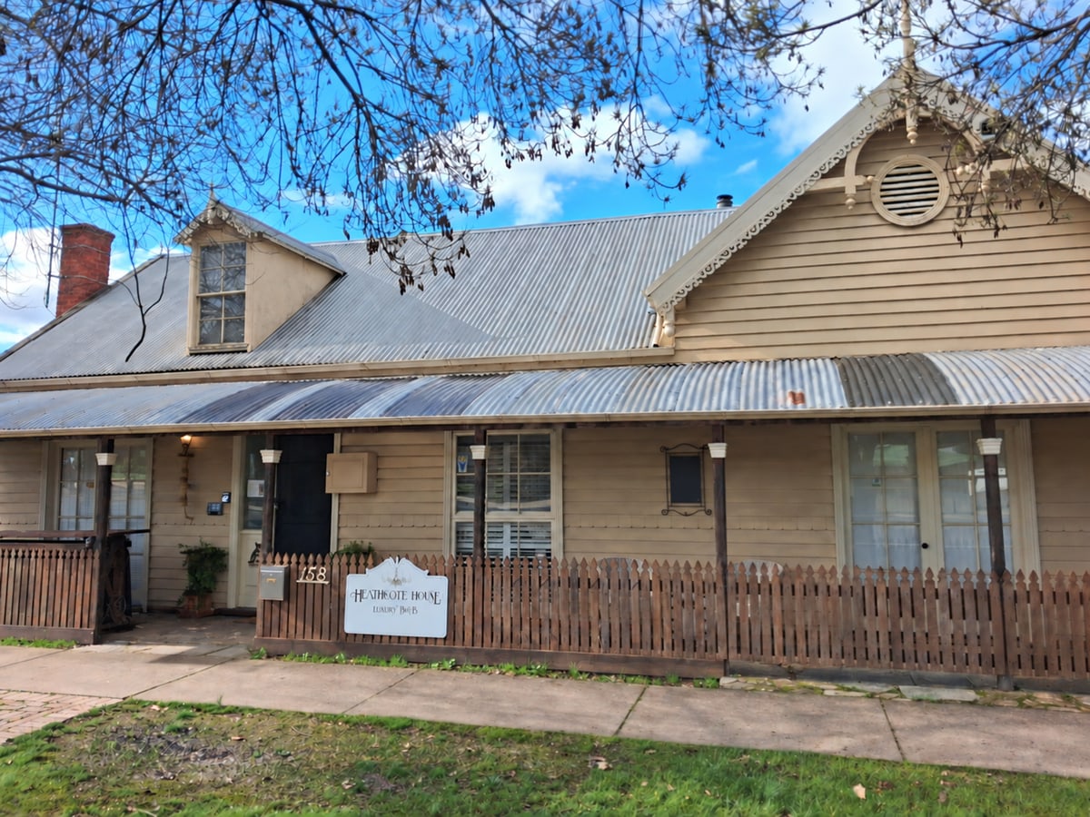 The historic Heathcote House homestead at 158 High Street